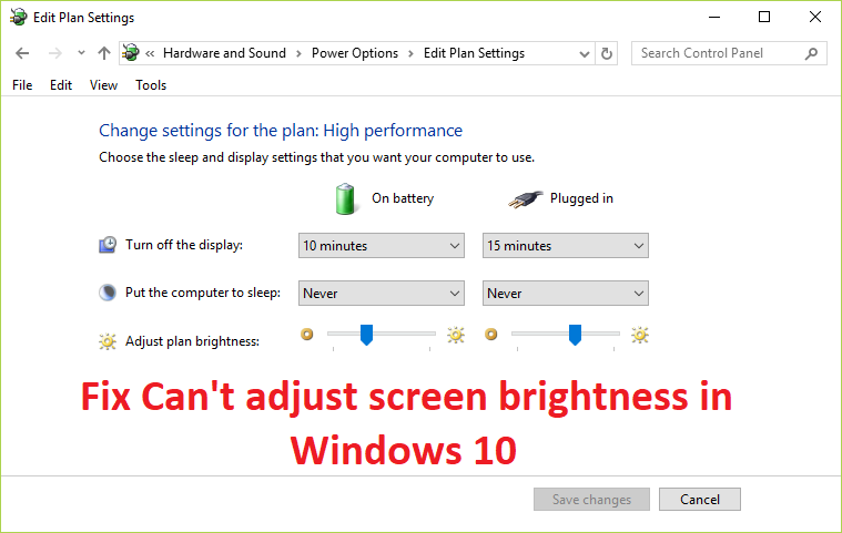 brightness control not working windows 7